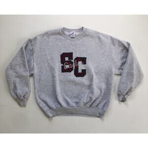 Jerzees Gray Sweatshirt with Red and Black Design